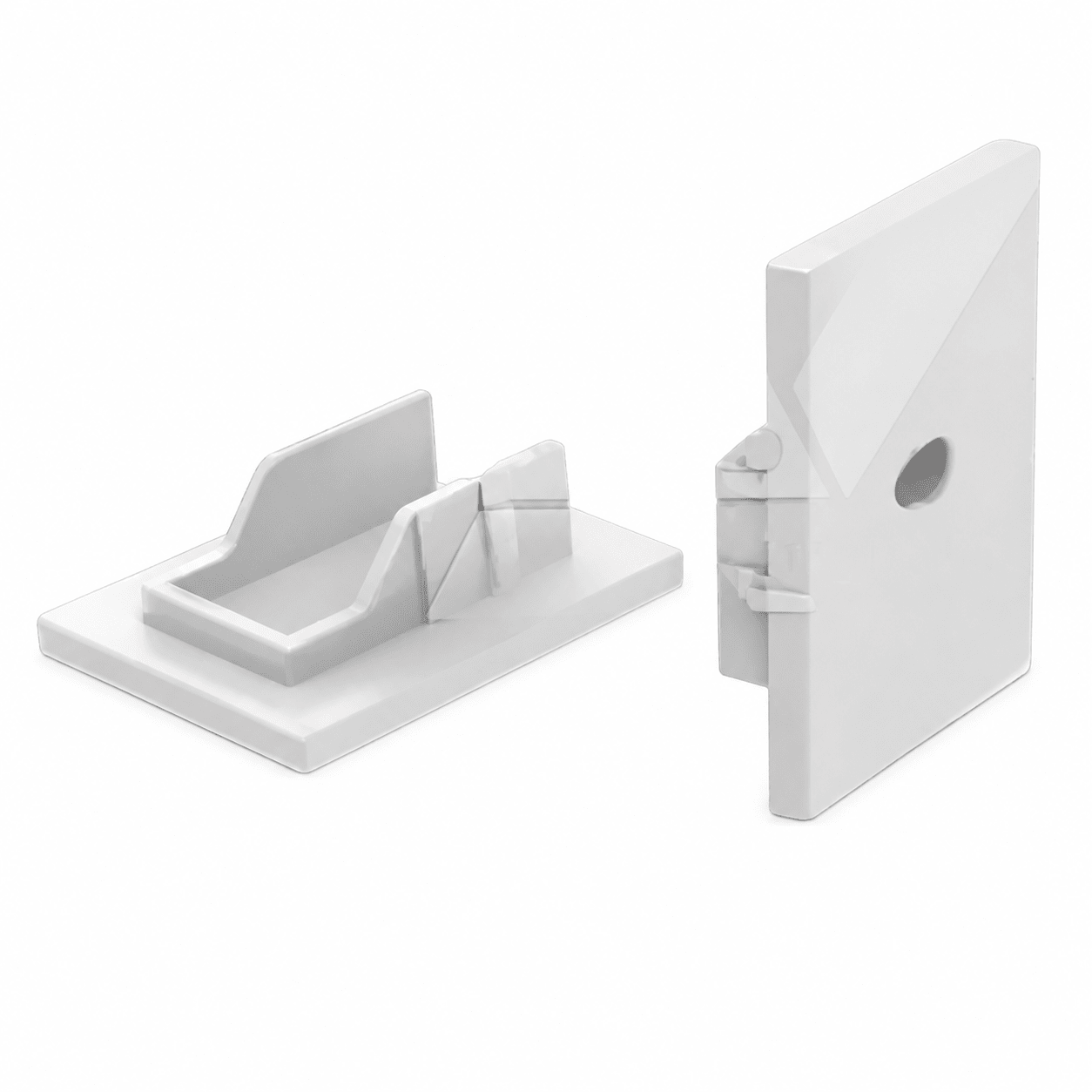 Outdoor LED Extrusion - Inground with frosted cover (3m) - End Caps (pair)