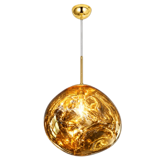 Large Golden Molten Pendant Light