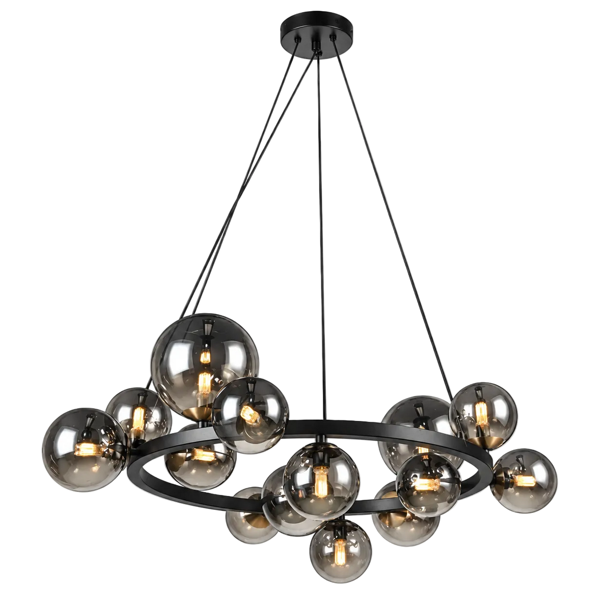 Round Small Bubble Pendant Black