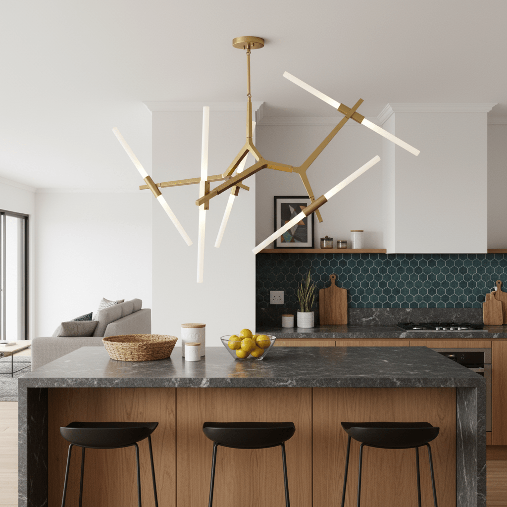 Saber 10 Gold Pendant Light