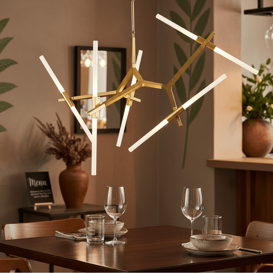 Saber 10 Gold Pendant Light