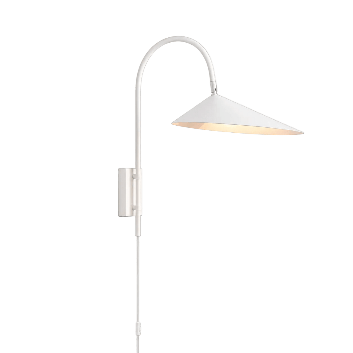 Arum White Corded Wall Light