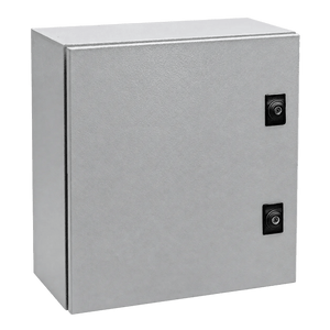 Grey Steel Wall Mounted Electrical Enclosure - IP65 400x400x200
