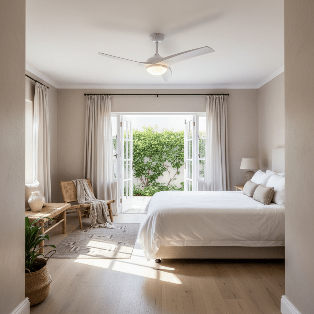 Mach One White Ceiling Fan