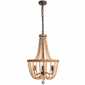 Mana Wooden Bead Chandelier
