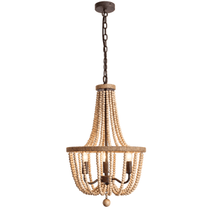 Mana Wooden Bead Chandelier