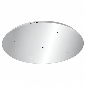 white circular ceiling light plate shown from above on a light background