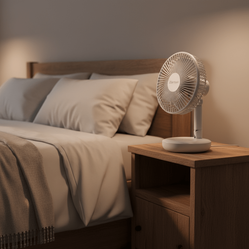 Rechargeable Portable Folding Desk Fan - White - product image 3