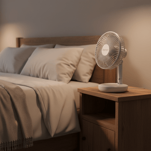 Rechargeable Portable Folding Desk Fan - White - product image 3