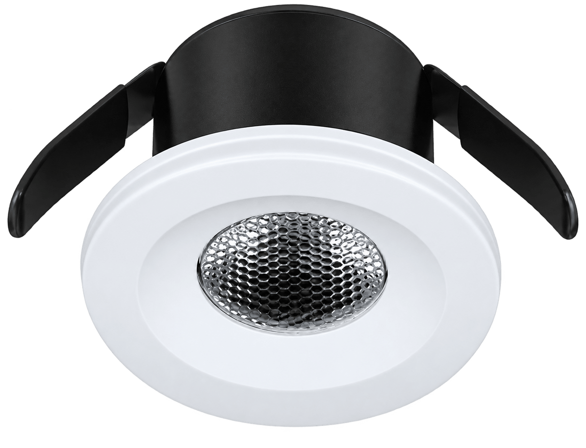3W LED Cabinet Downlight, Round, 230V, 4200K Cool White
