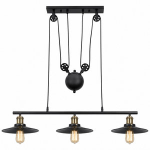 3 Light Pulley Pendant Light - additional product image