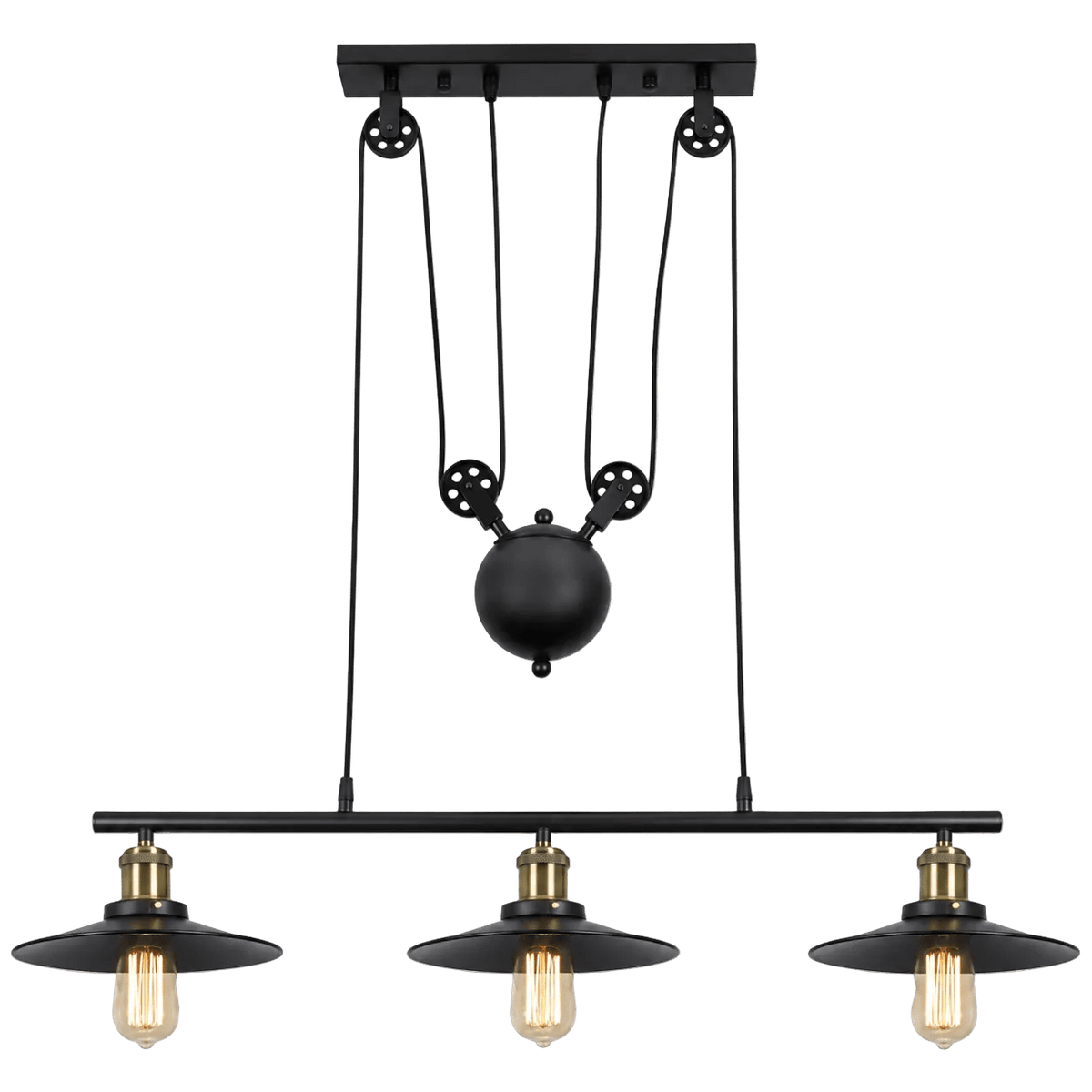3 Light Pulley Pendant Light