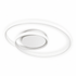 White round LED ceiling light with a sleek design, featuring a circular metal and PVC construction.