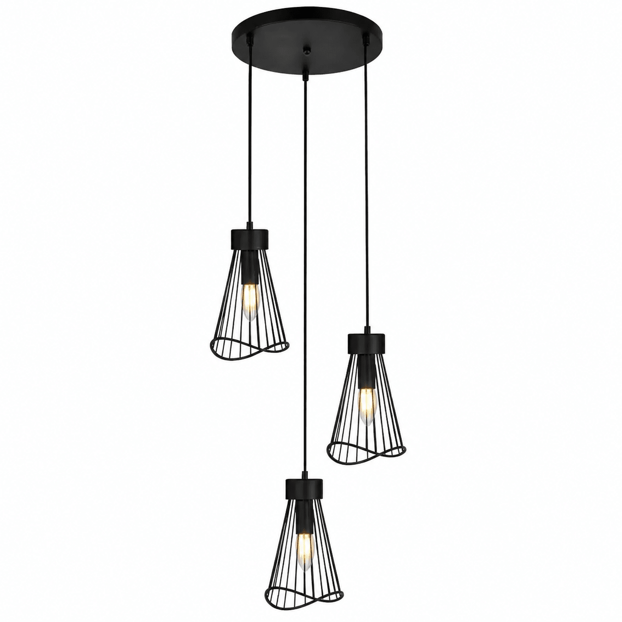 Sensu Cluster Black Pendant Light