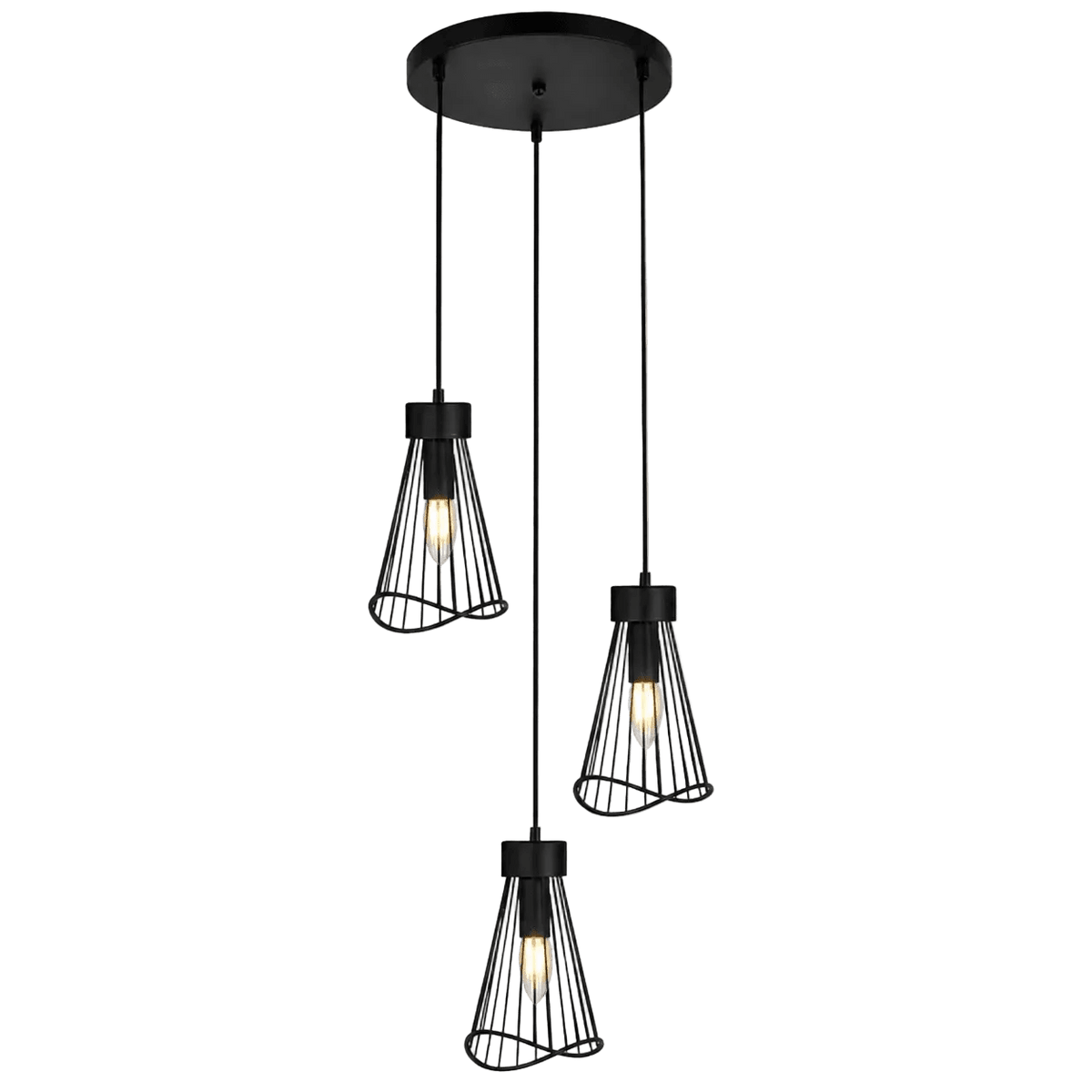 Sensu Cluster Black Pendant Light