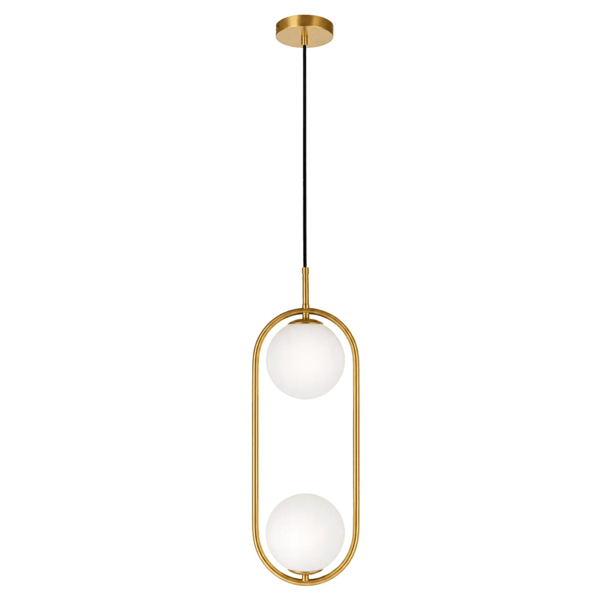 230V 3.5W G9 LED, Double Luna Gold Pendant