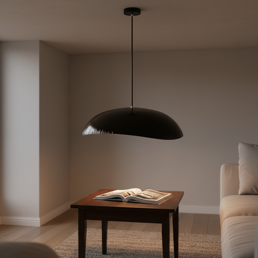 Black Oval Pendant Light