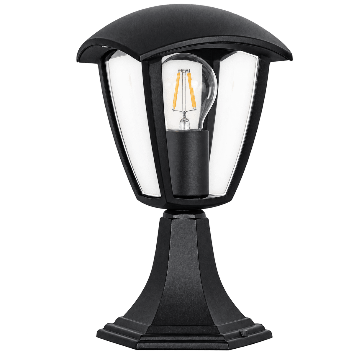 Black Outdoor Pillar Light IP44