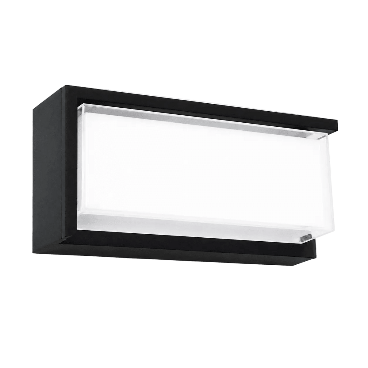 Coastal Black LED Outdoor Wall Light - IP65 Warm White