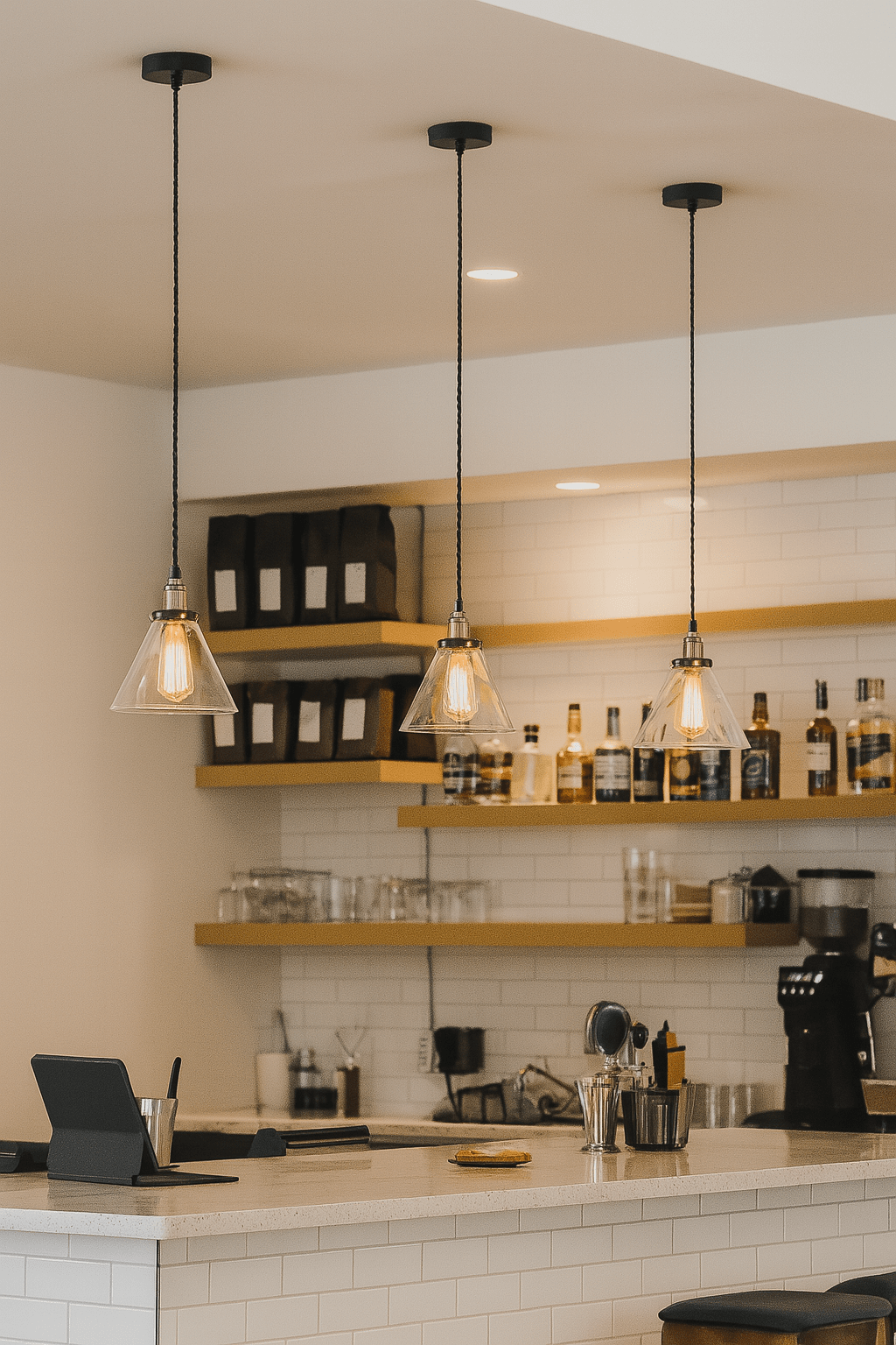 Metal Pendant with Clear Glass PEN576