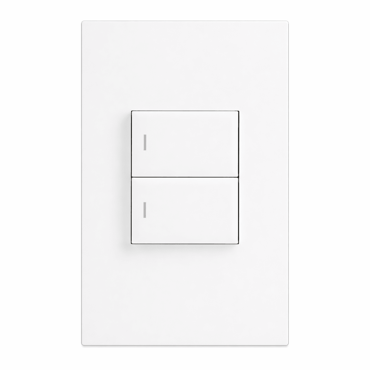 White 2 Lever 1 Way Switch - 4x2