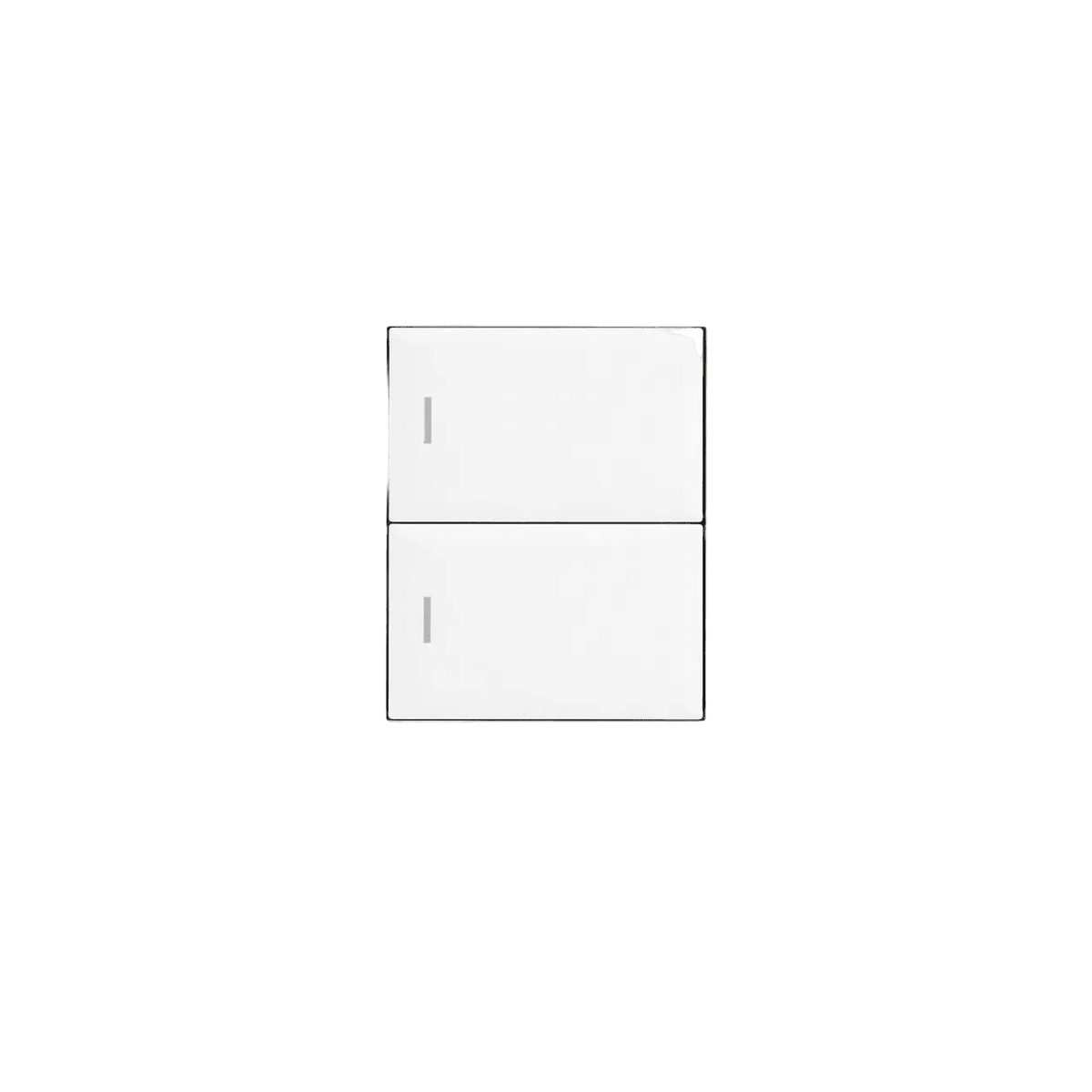 White 2 Lever 1 Way Switch - 4x2