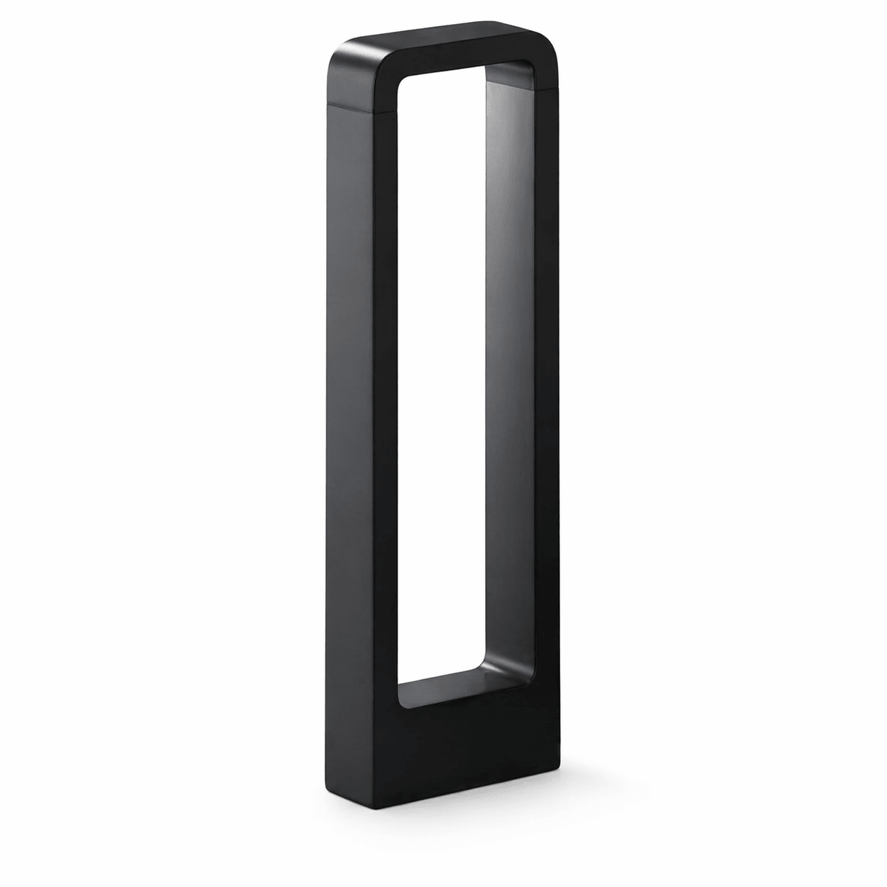 Black rectangular bollard light 