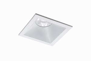 Square recessed ceiling light on a white background