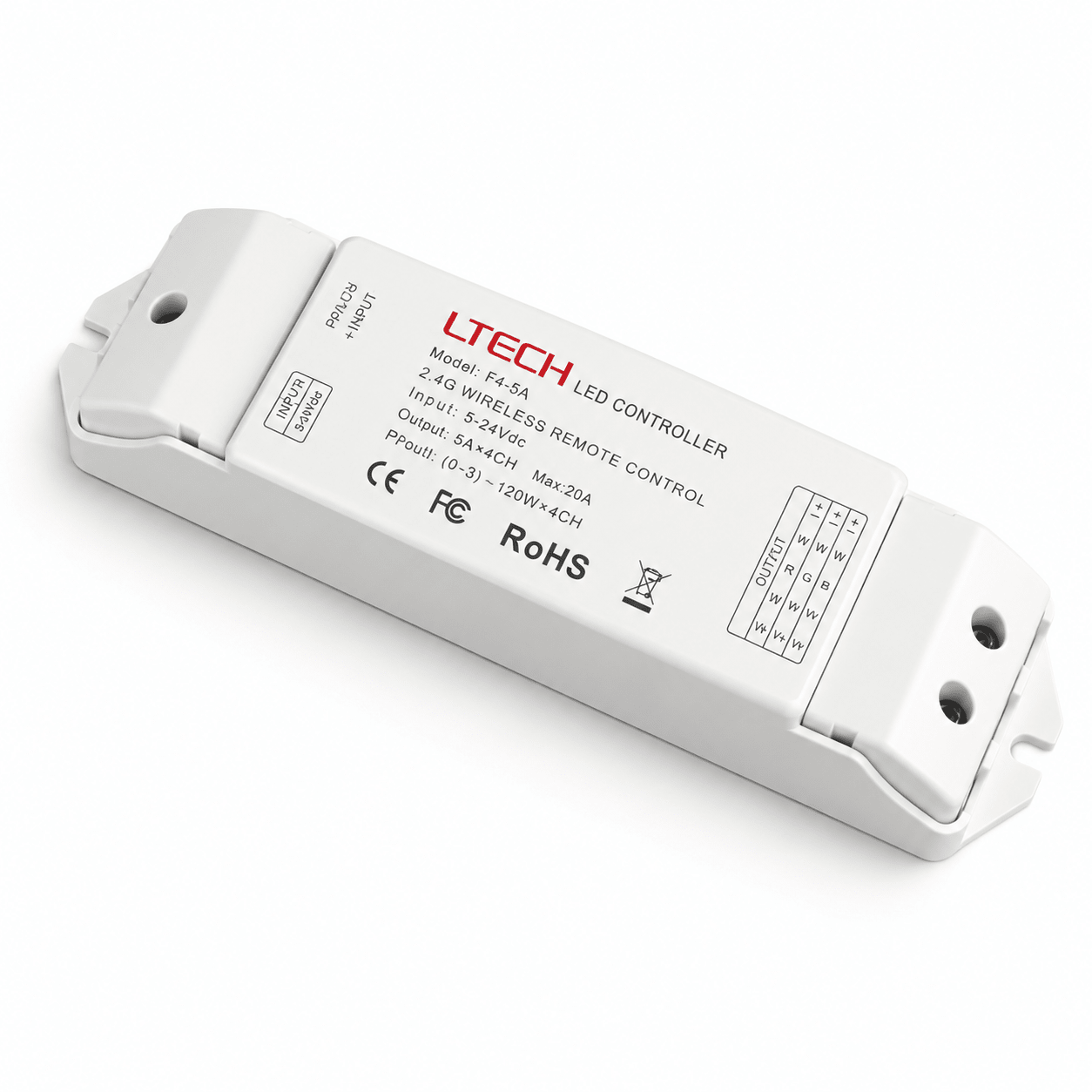 LED Strip Light - F4 RF RGBW Receiver 4x5A
