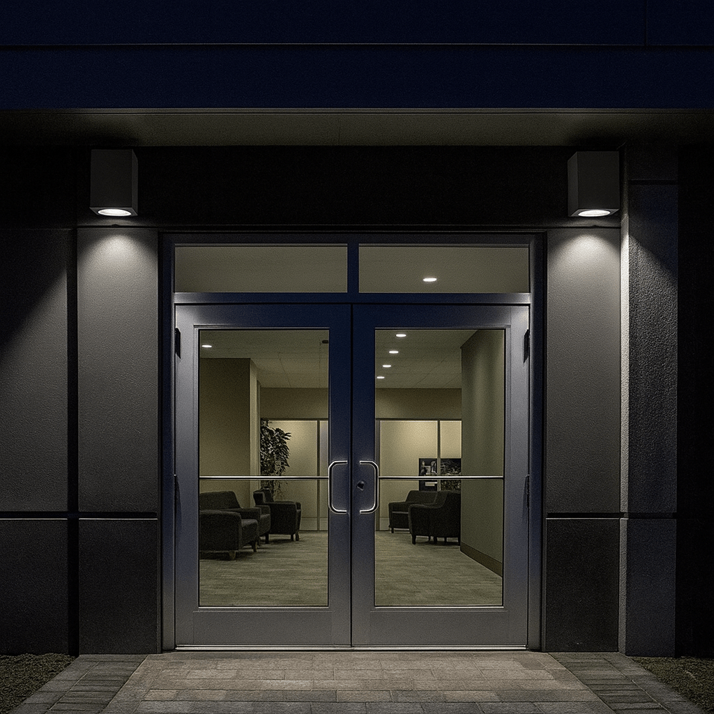 Grey Down Facing Outdoor Wall Light IP54