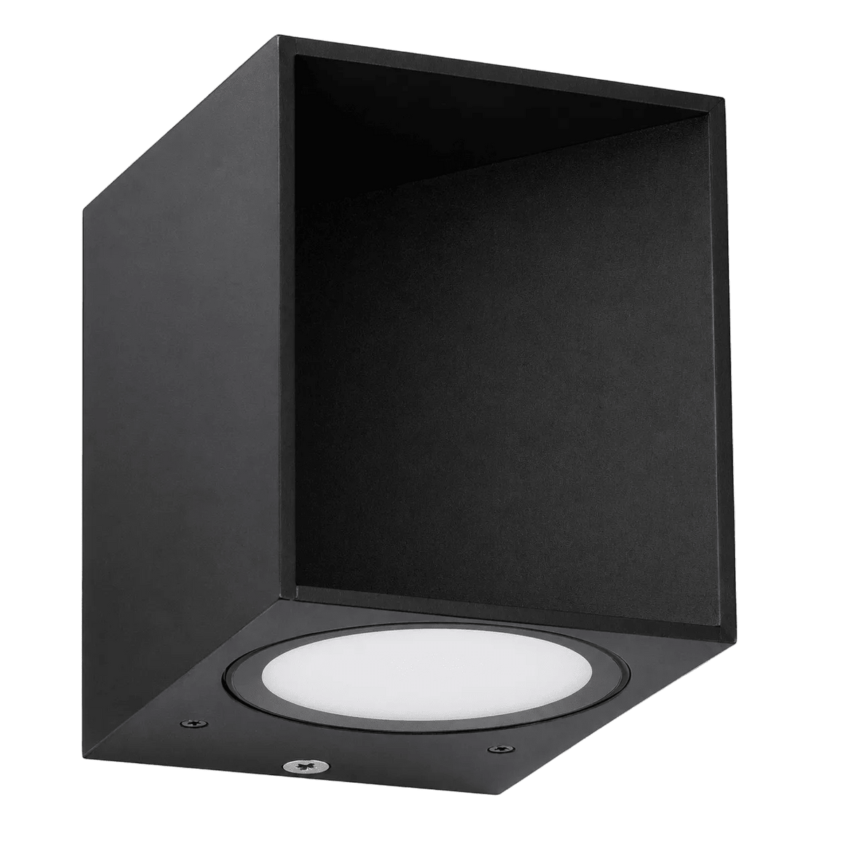 Matt Black Outdoor Wall Light IP44 Square Design