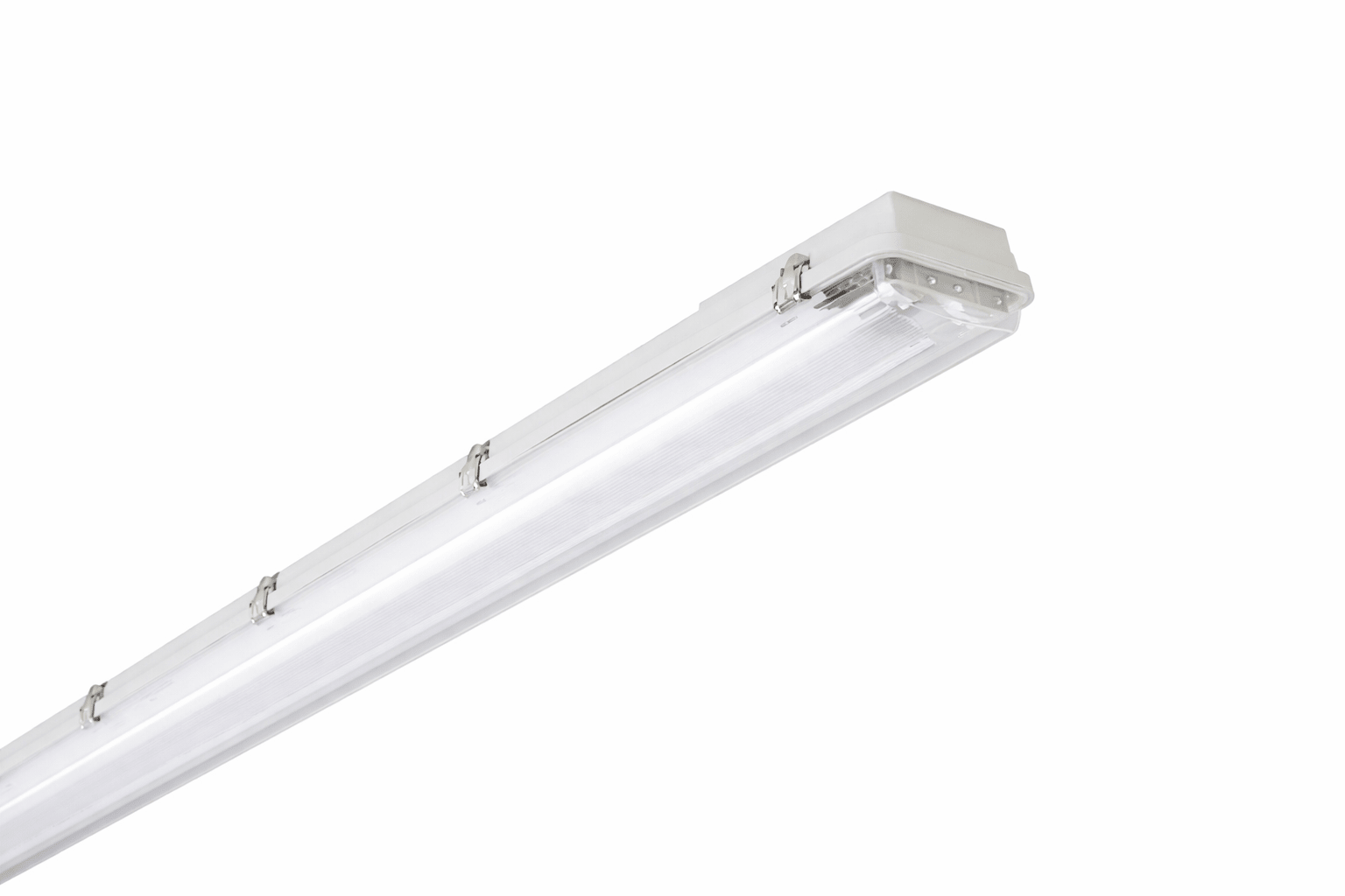 Grey Vapourproof 1200mm LED Fitting - Impact Resistant & Moisture Resistant
