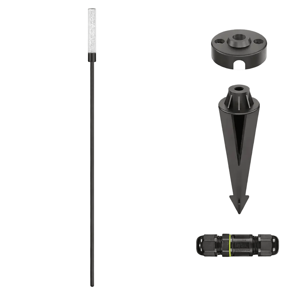 LED Bubble Glass Outdoor Spike Light - 24V, IP65 (Pixie)