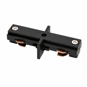 Black 35W Bazuka 3-wire track connector with metal contacts for indoor lighting setups.