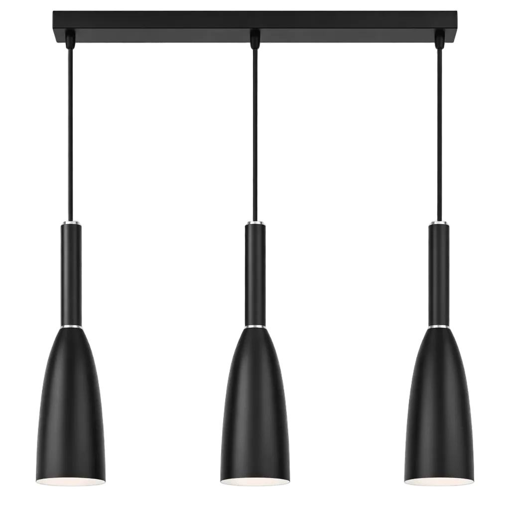 Black Metal Pendant 3 Light PEN244/3