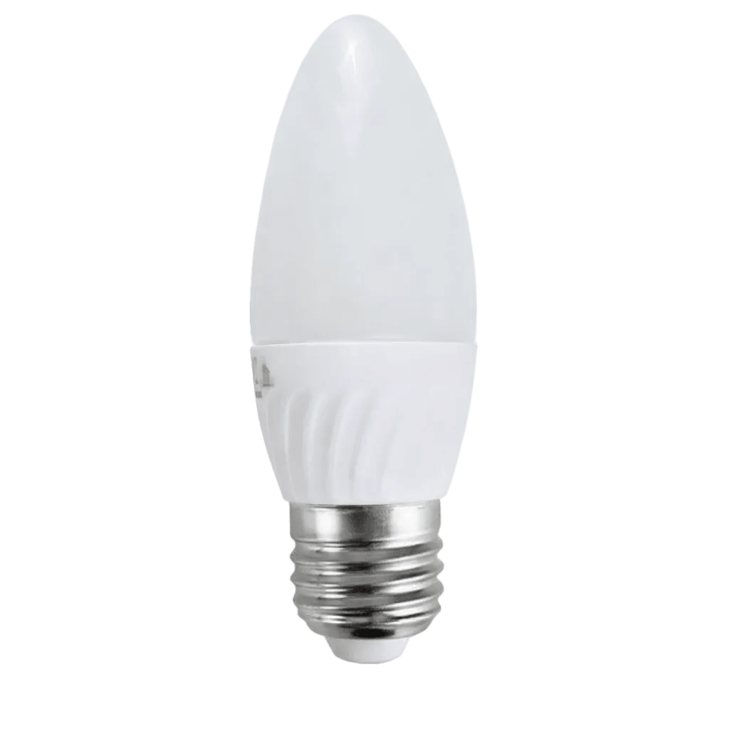 9W Candle LED Bulb – E27, 3000K Warm White