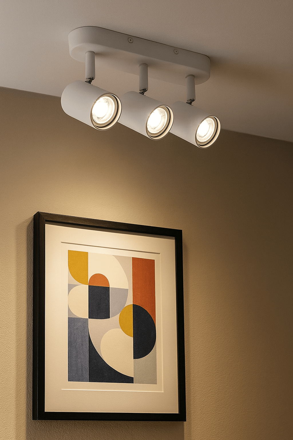 White Pulse 3 Light Adjustable Spotlight