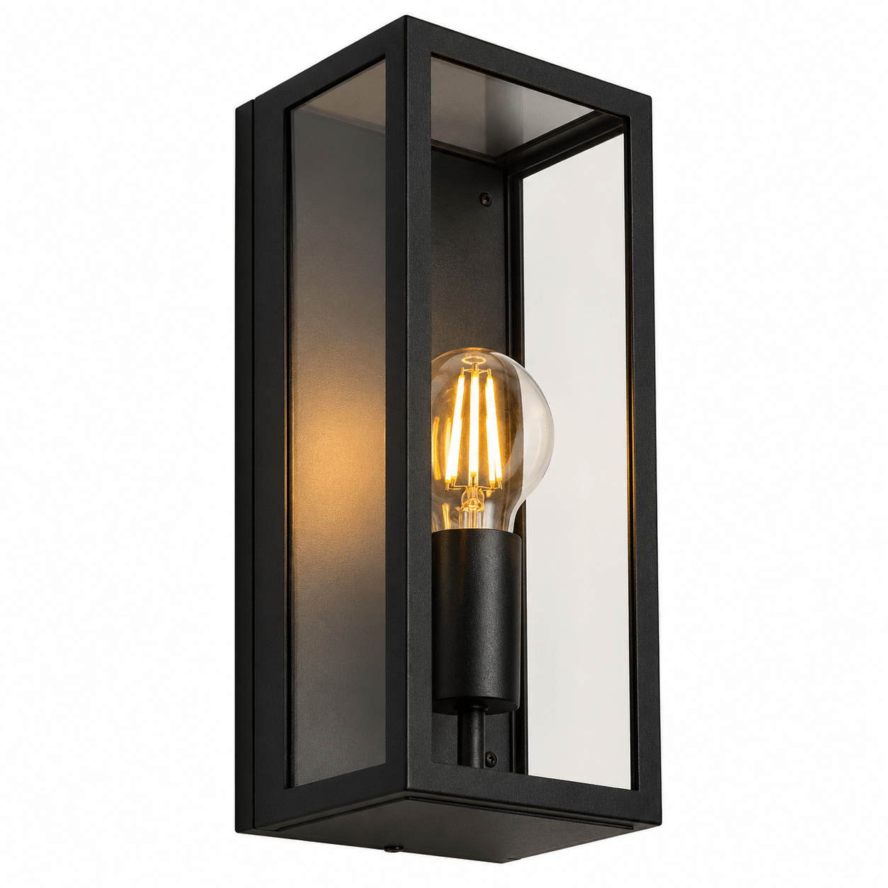 Rubik Wall Light â€“ Black E27 IP44