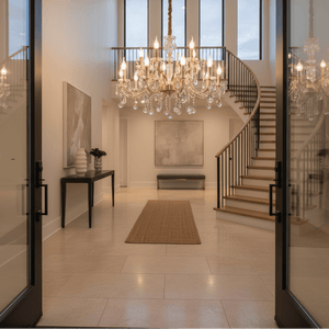 15 Light Iron, Glass & Crystal Chandelier - additional product image