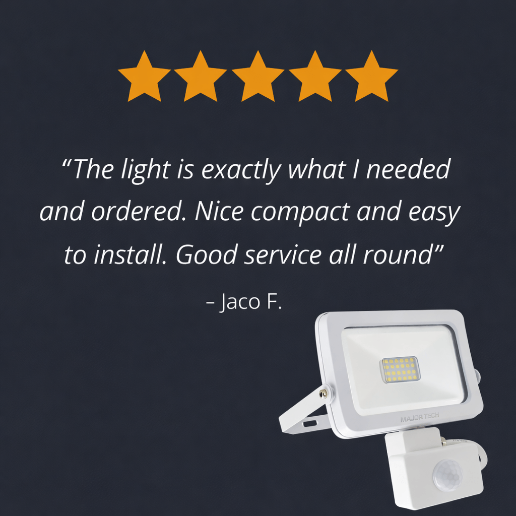 White 10W LED Motion Sensor Floodlight