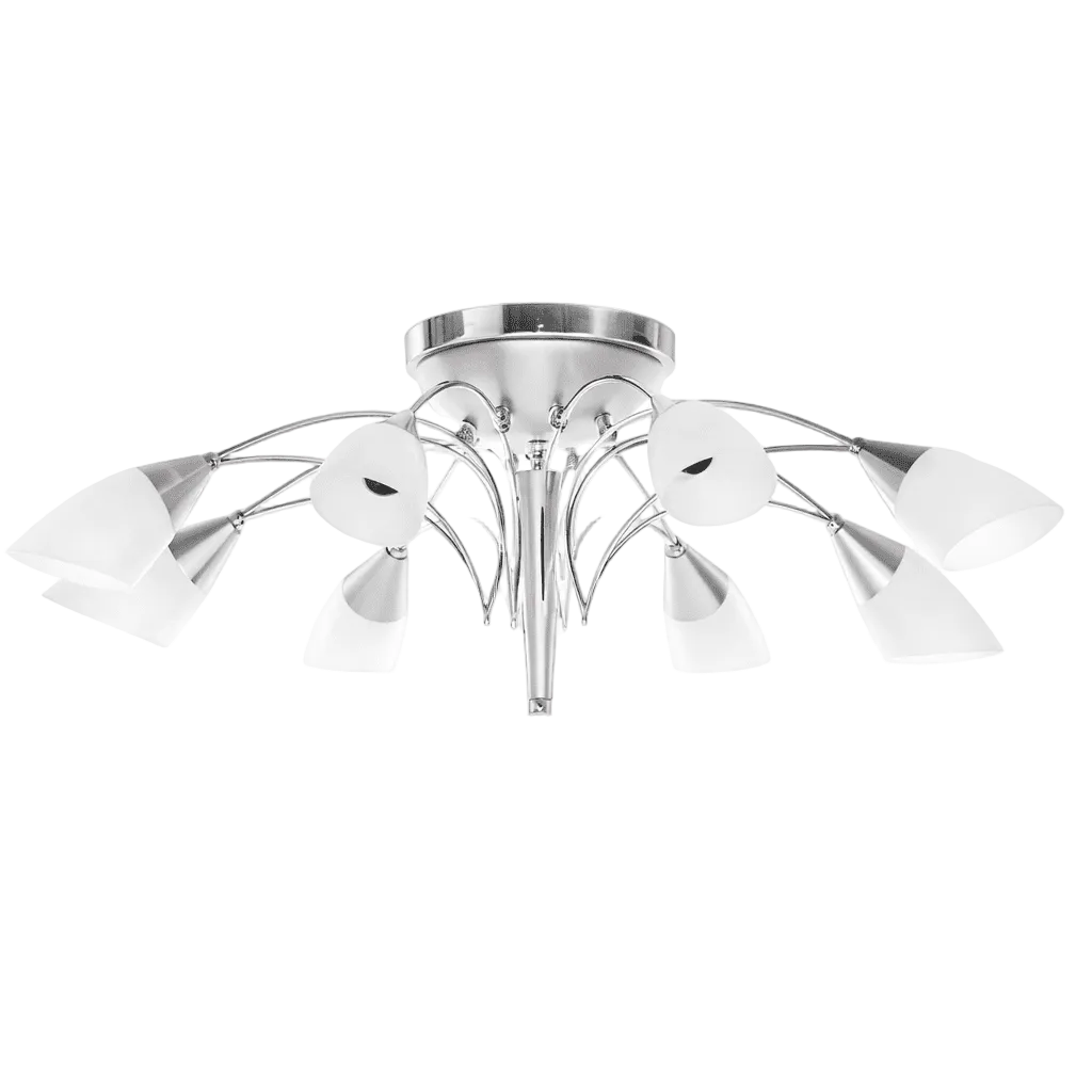 Satin Chrome Flush Mount Pendant