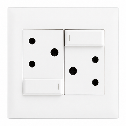 Double 16A RSA Socket with Switches – 4 x 4