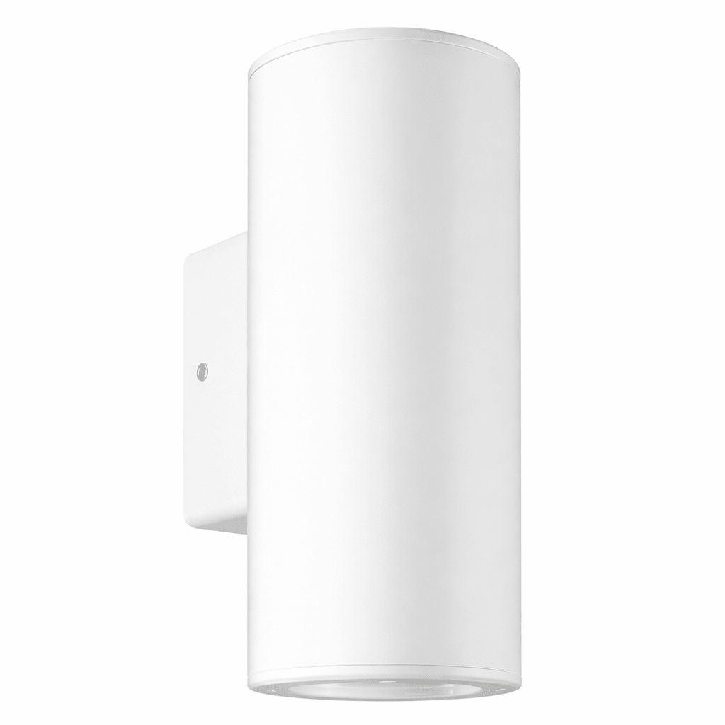 Up & Down Facing Round ABS Outdoor Wall Light - White