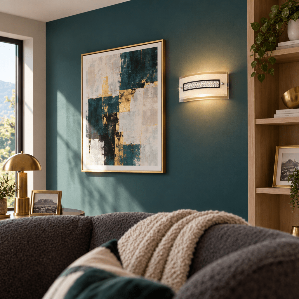 Opal White LED Wall Light - Crystal Embellishments