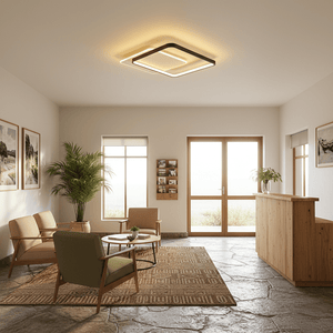 Square Metal & Acrylic LED Ceiling Light