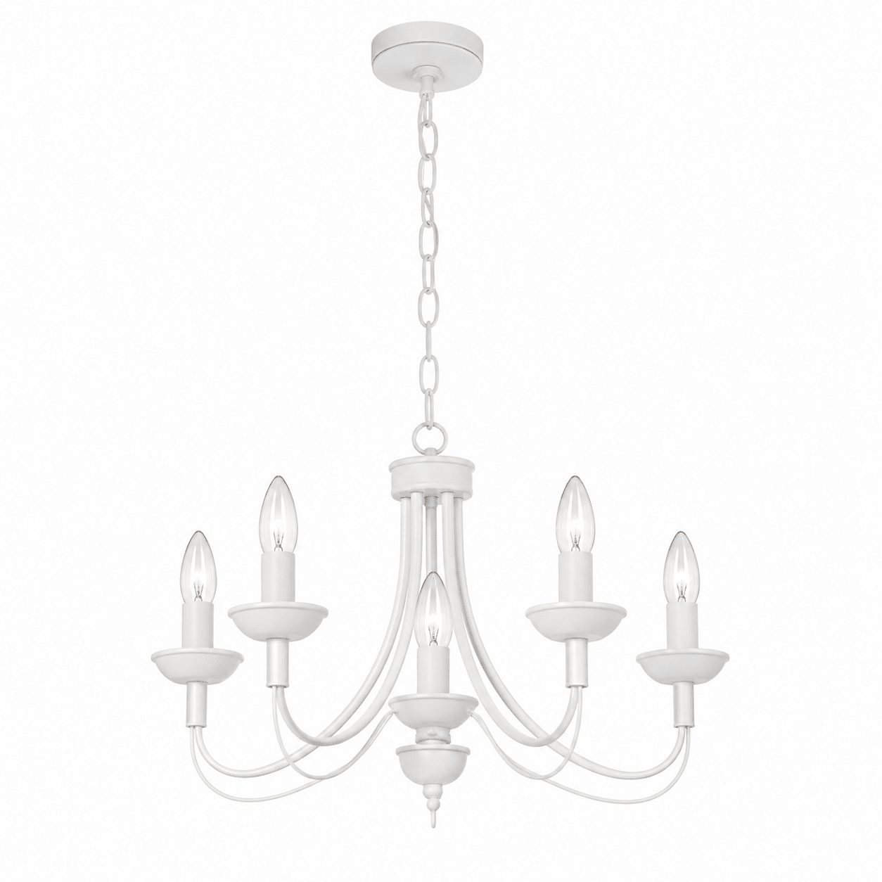 5 Light White Chandelier