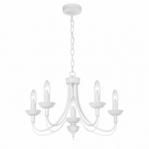 5 Light White Chandelier