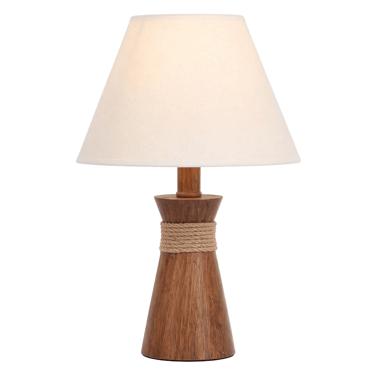 Brown Table Lamp - Resin Base Hessian Shade