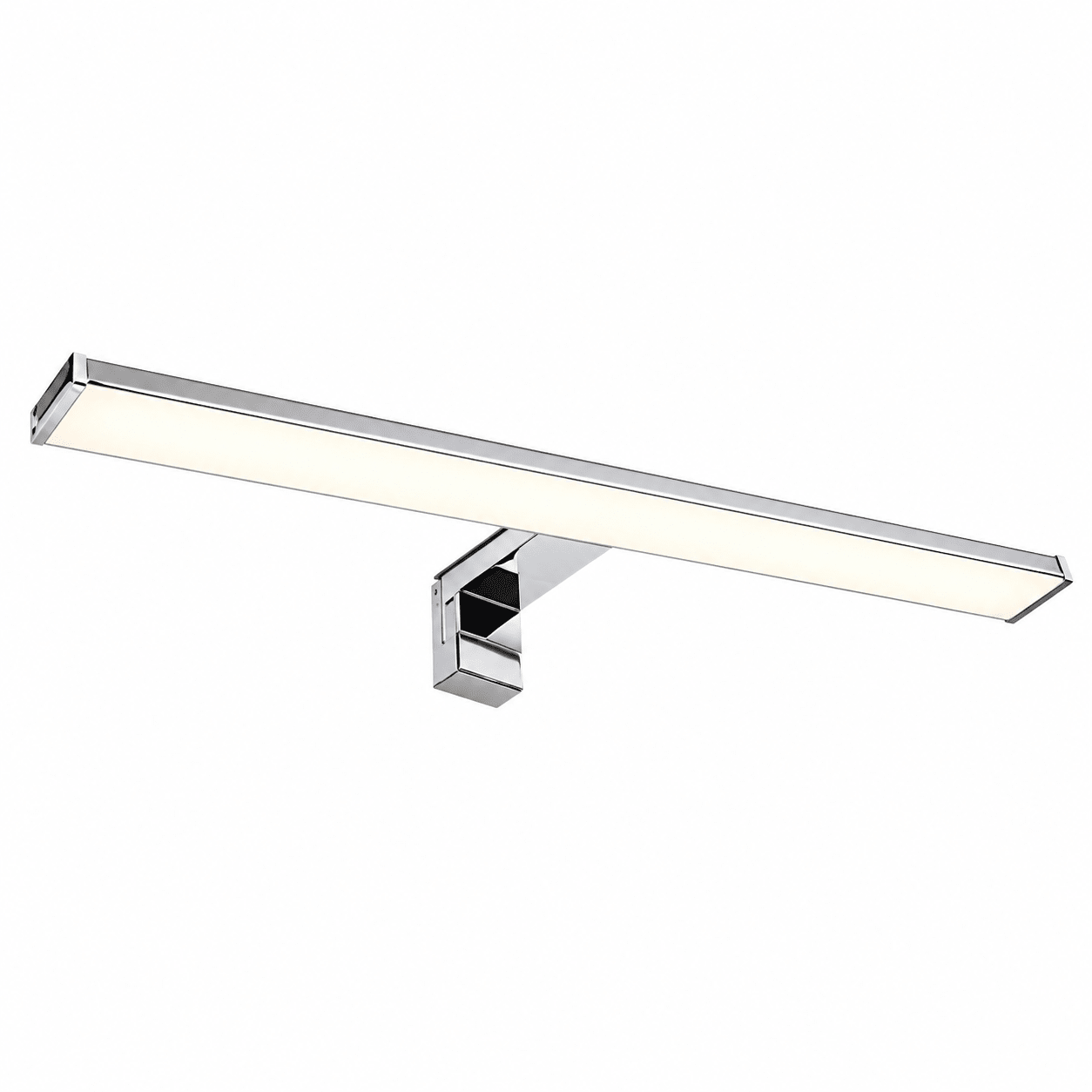 Modern rectangular LED wall light fixture on a white background