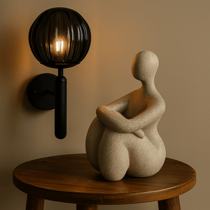 Figurine Craft - Brown Plus Size Lady Resting - Future Decor